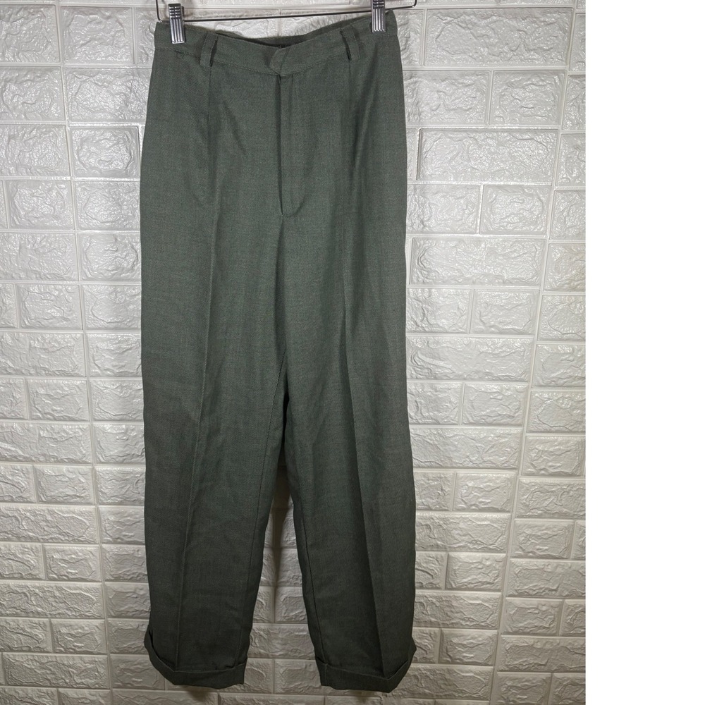 Free People Olive Green‎ High Waisted Trousers Pants Career Casual Women's Small